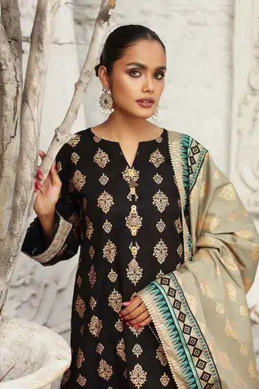 Gul Ahmed Pure Joy of Winter Printed Cotton 3Pc Suit WS-12001 B