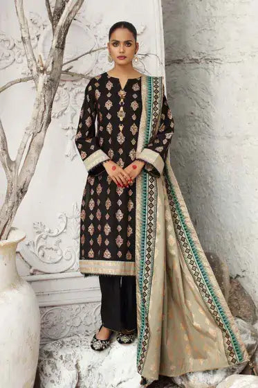 Gul Ahmed Pure Joy of Winter Printed Cotton 3Pc Suit WS-12001 B