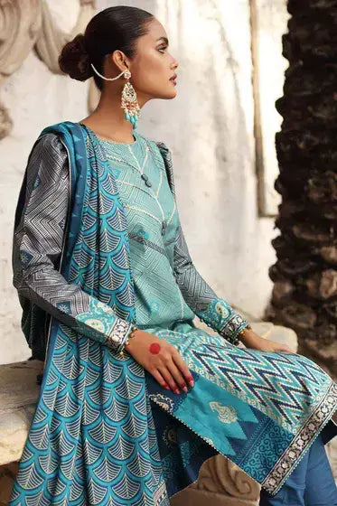 Gul Ahmed Pure Joy of Winter Printed Cotton 3Pc Suit WS-12002 A