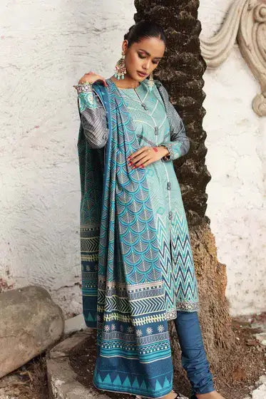 Gul Ahmed Pure Joy of Winter Printed Cotton 3Pc Suit WS-12002 A