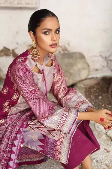 Gul Ahmed Pure Joy of Winter Printed Cotton 3Pc Suit WS-12002 B
