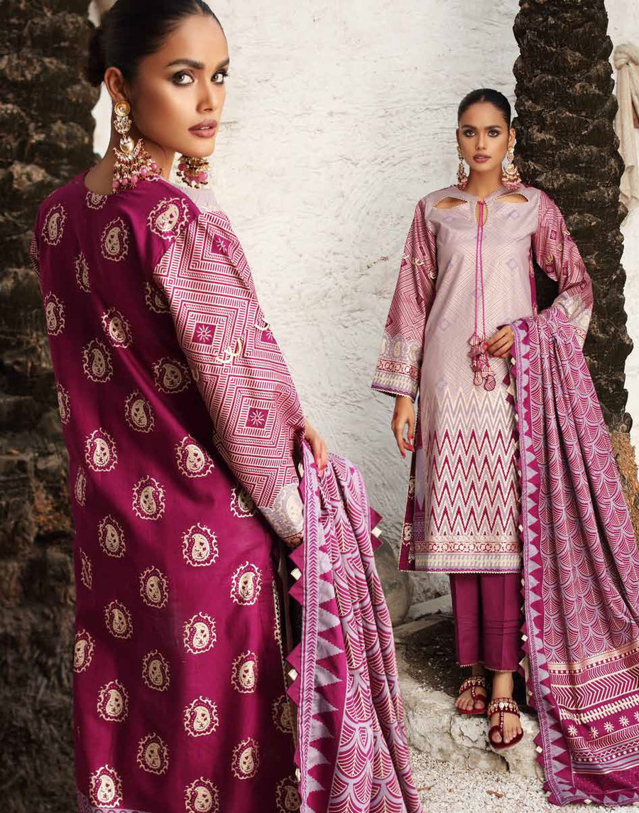 Gul Ahmed Pure Joy of Winter Printed Cotton 3Pc Suit WS-12002 B