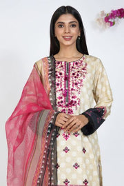 Zellbury Unstitched Embroidered Lawn 3Pc Suit WUC22E30460