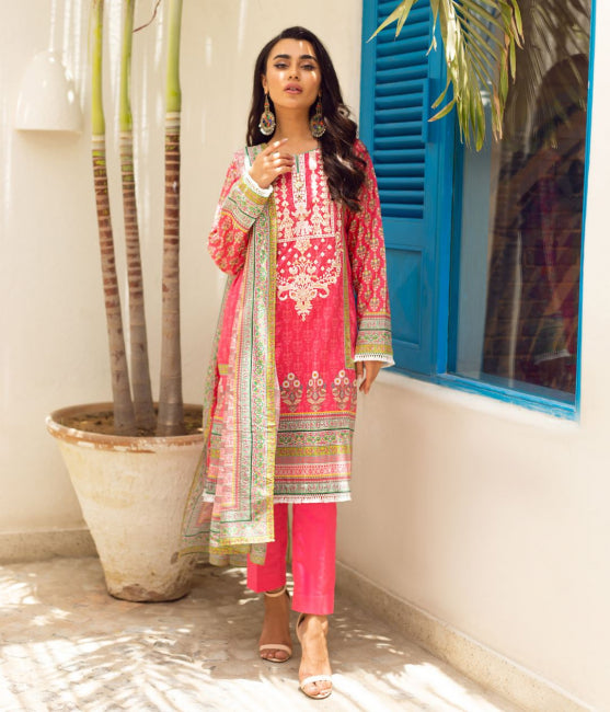 Zellbury Unstitched Embroidered Lawn 3 Piece Suit WUC22E30693