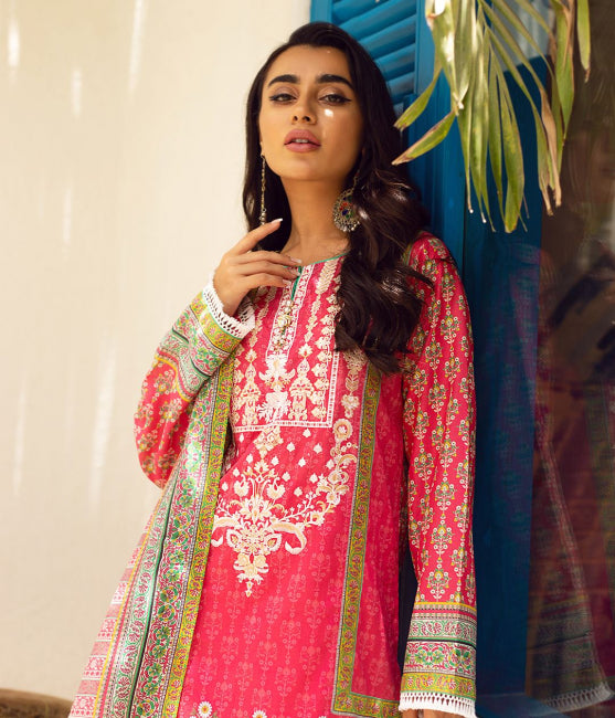 Zellbury Unstitched Embroidered Lawn 3 Piece Suit WUC22E30693