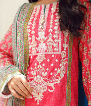 Zellbury Unstitched Embroidered Lawn 3 Piece Suit WUC22E30693
