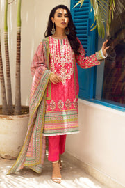 Zellbury Unstitched Embroidered Lawn 3 Piece Suit WUC22E30693