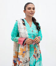 Zellbury Unstitched Printed Lawn 2 Piece Suit WUC22X20684