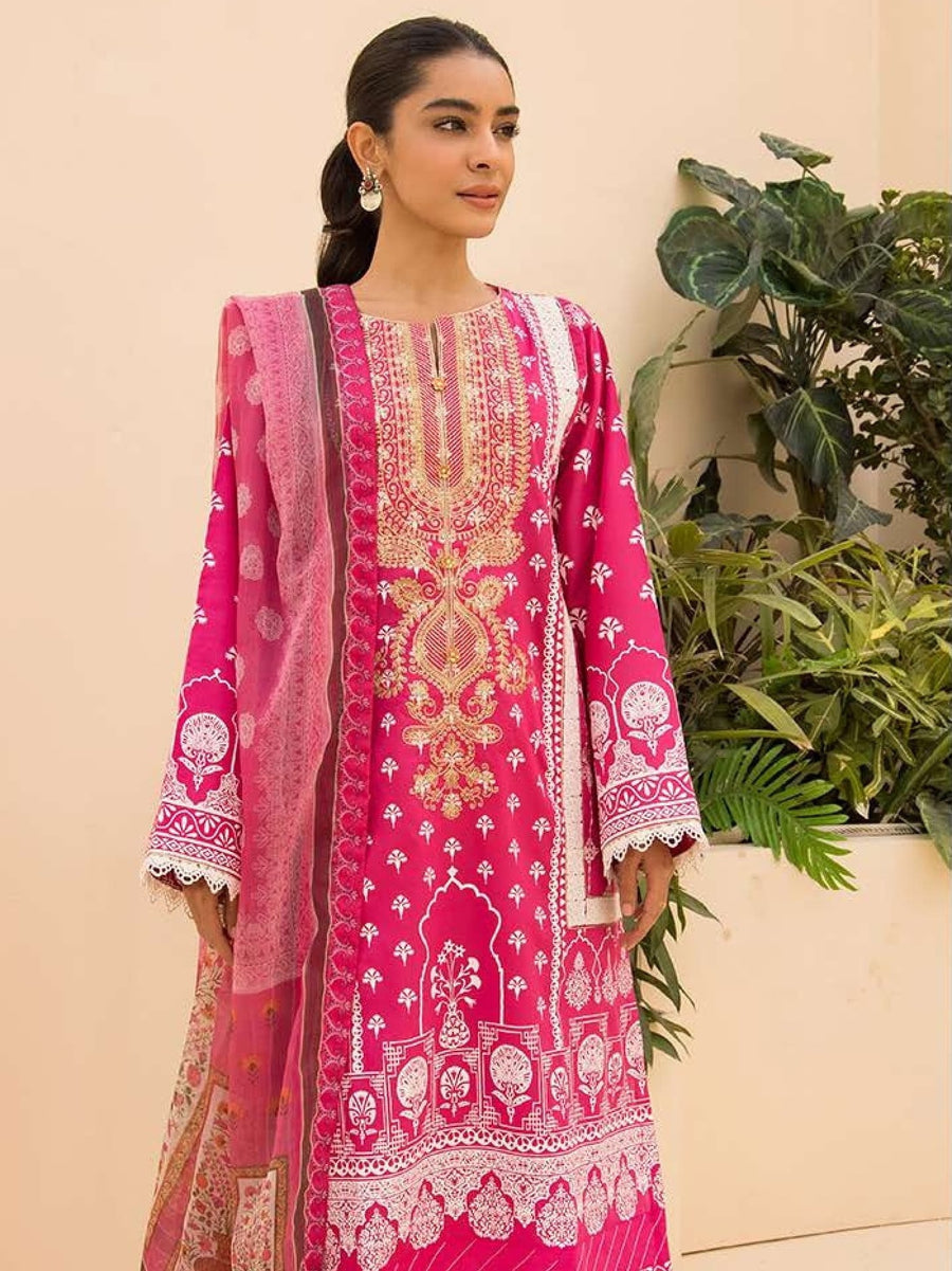 Zellbury Unstitched Embroidered Lawn 3Piece Suit WUS23E30161
