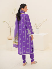 Zellbury Unstitched Embroidered Lawn 3 Piece Suit WUS23E30168