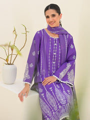 Zellbury Unstitched Embroidered Lawn 3 Piece Suit WUS23E30168