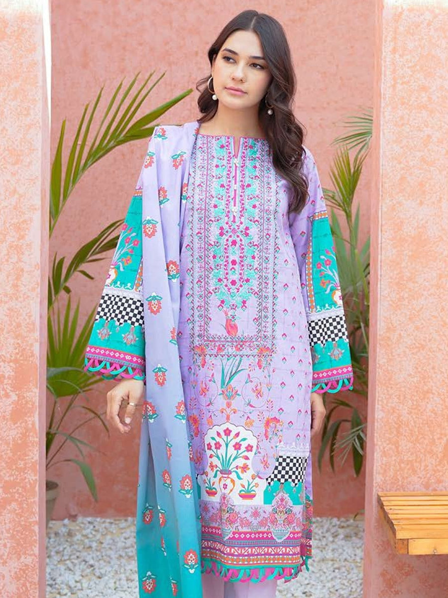 Zellbury Unstitched Embroidered Lawn 3Piece Suit WUS23E30173
