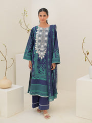 Zellbury Unstitched Embroidered Lawn 3 Piece Suit WUS23E30177