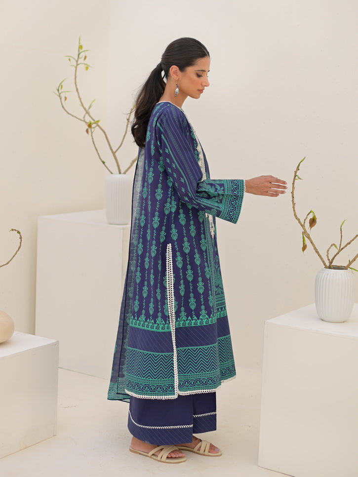 Zellbury Unstitched Embroidered Lawn 3 Piece Suit WUS23E30177