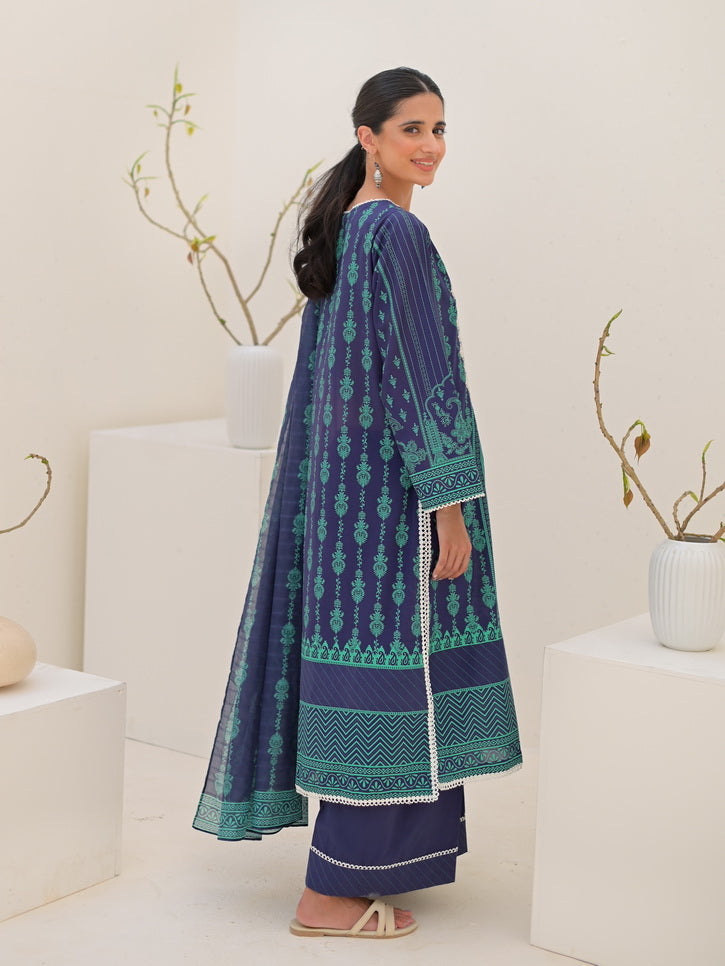 Zellbury Unstitched Embroidered Lawn 3 Piece Suit WUS23E30177