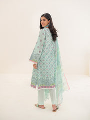 Zellbury Unstitched Embroidered Lawn 3 Piece Suit WUS23E30261