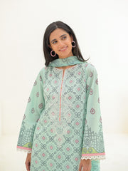 Zellbury Unstitched Embroidered Lawn 3 Piece Suit WUS23E30261