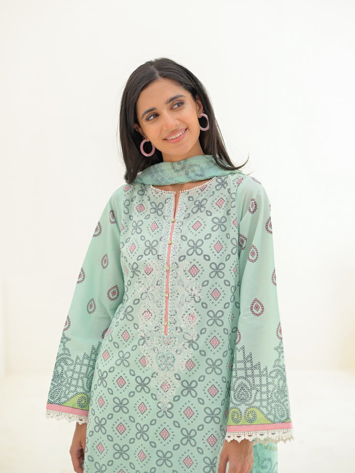 Zellbury Unstitched Embroidered Lawn 3 Piece Suit WUS23E30261