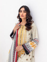 Zellbury Unstitched Embroidered Lawn 3 Piece Suit WUS23E30274