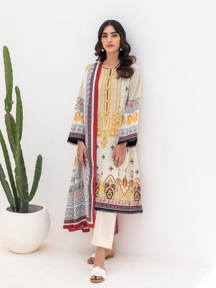 Zellbury Unstitched Embroidered Lawn 3 Piece Suit WUS23E30274