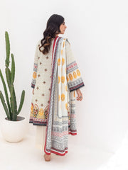 Zellbury Unstitched Embroidered Lawn 3 Piece Suit WUS23E30274