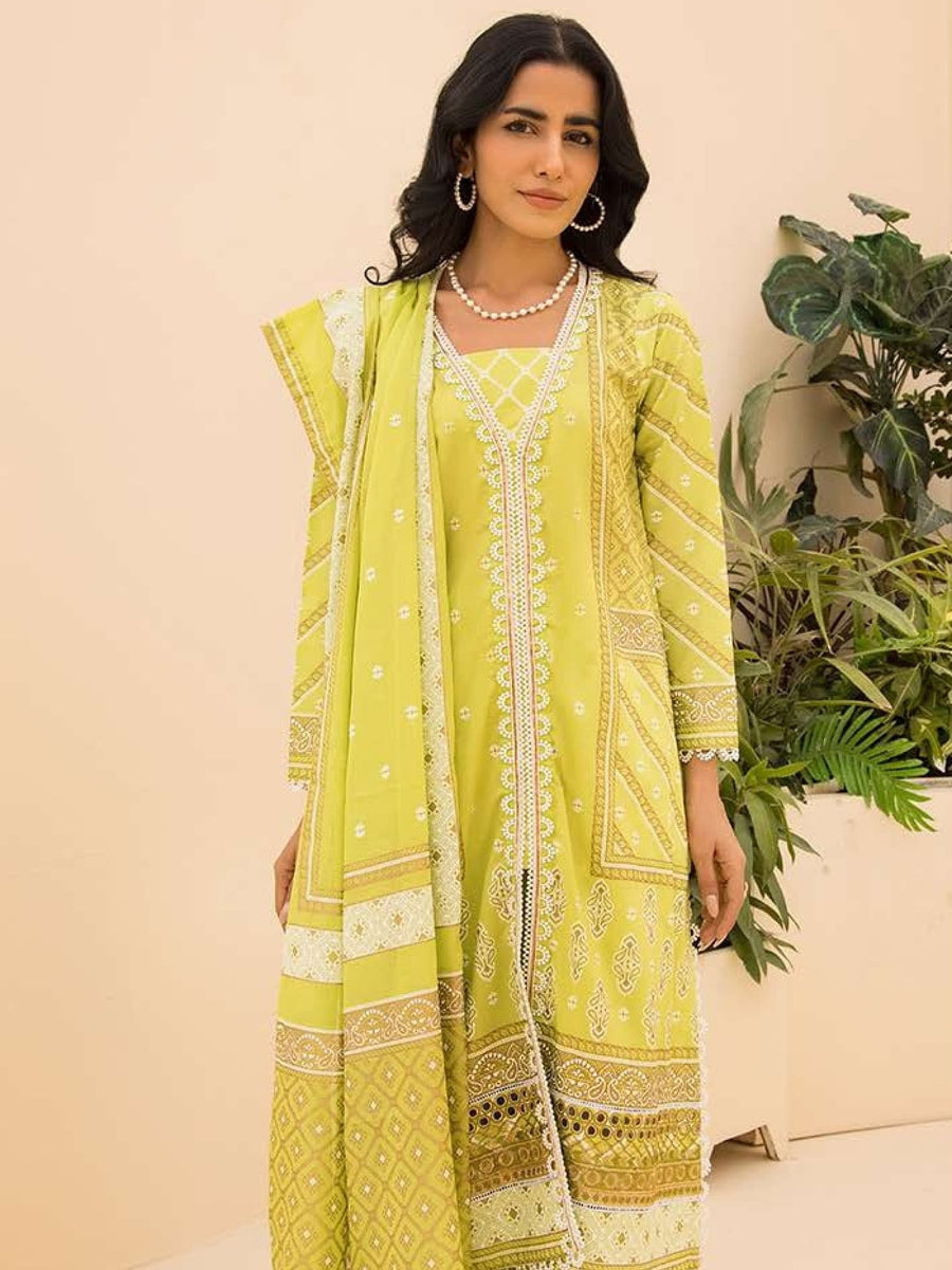 Zellbury Unstitched Embroidered Lawn 3Piece Suit WUS23E30558
