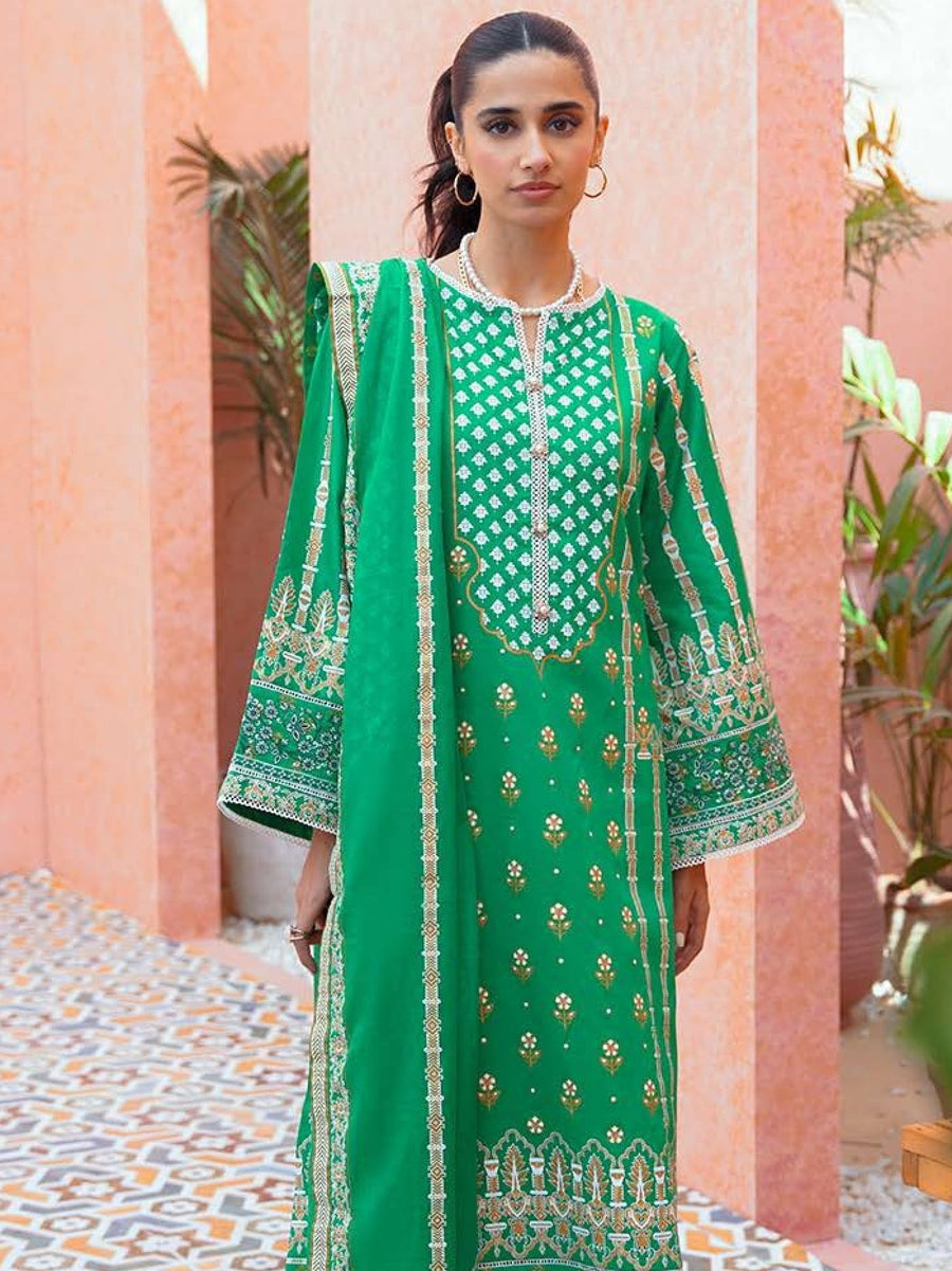 Zellbury Unstitched Embroidered Lawn 3Piece Suit WUS23E30560