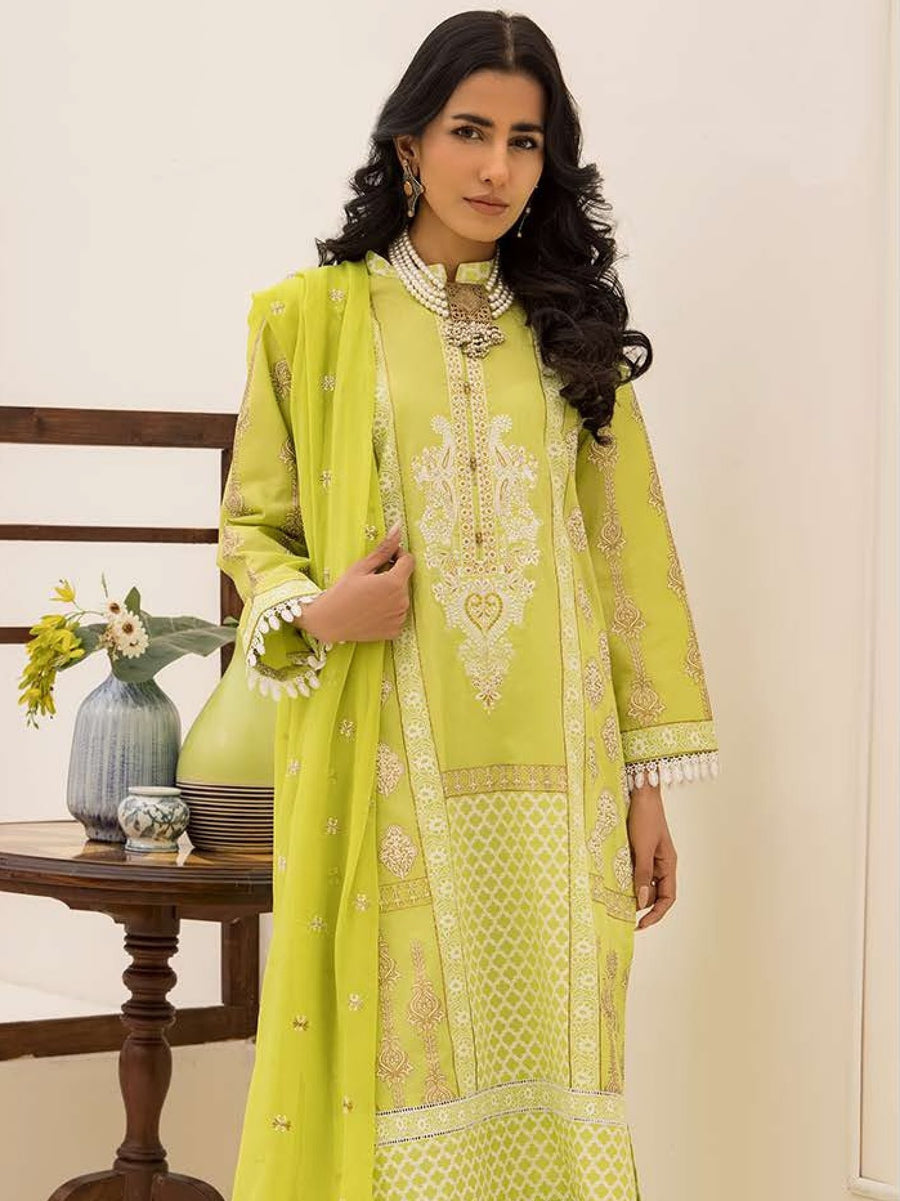Zellbury Unstitched Embroidered Lawn 3Piece Suit WUS23E30565
