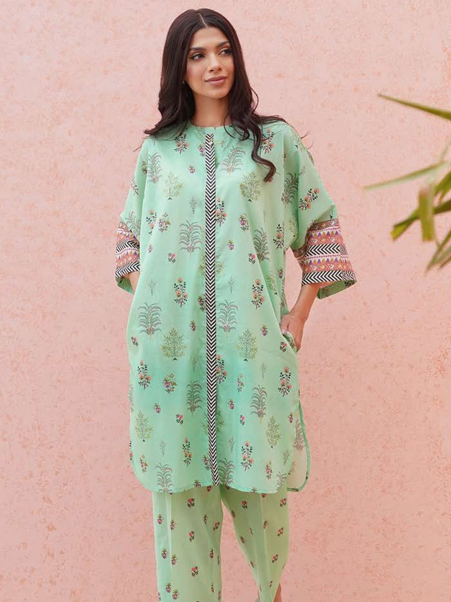 Zellbury Unstitched Printed Lawn 2Piece Suit WUS23X20101