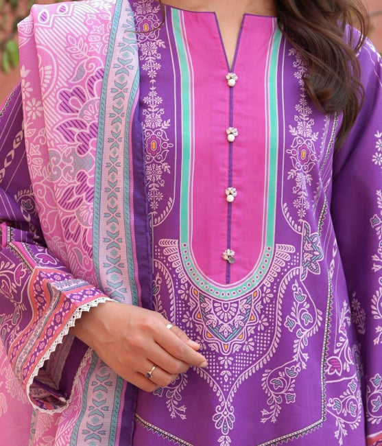 Zellbury Unstitched Printed Lawn 2 Piece Suit WUS23X20109
