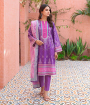 Zellbury Unstitched Printed Lawn 2 Piece Suit WUS23X20109