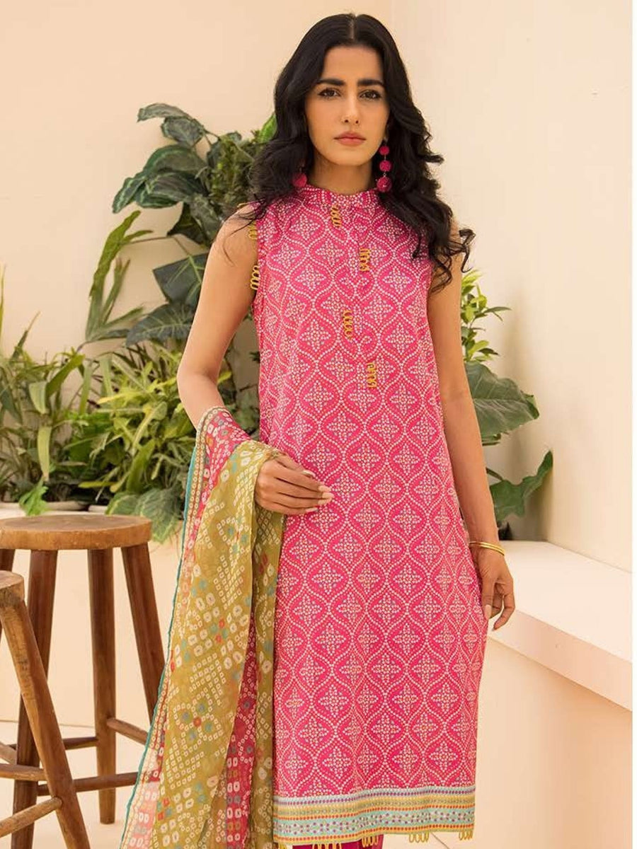 Zellbury Unstitched Printed Lawn 3Piece Suit WUS23X30124