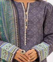 Zellbury Unstitched Printed Lawn 3 Piece Suit WUS23X30125