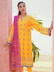 Zellbury Unstitched Printed Lawn 3Piece Suit WUS23X30129