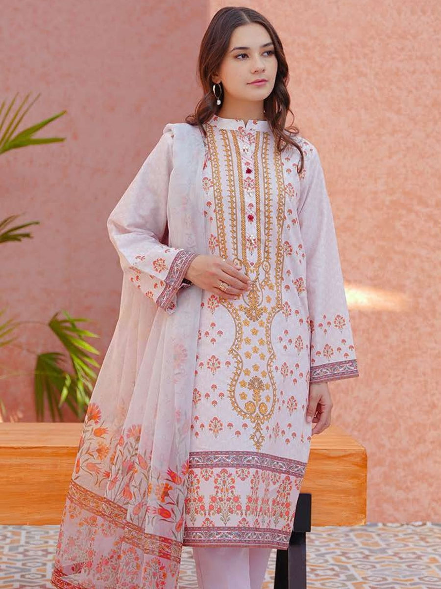 Zellbury Unstitched Printed Lawn 3Piece Suit WUS23X30131