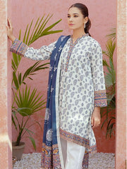 Zellbury Unstitched Printed Lawn 3Piece Suit WUS23X30133