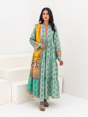 Zellbury Unstitched Printed Lawn 3 Piece Suit WUS23X30136