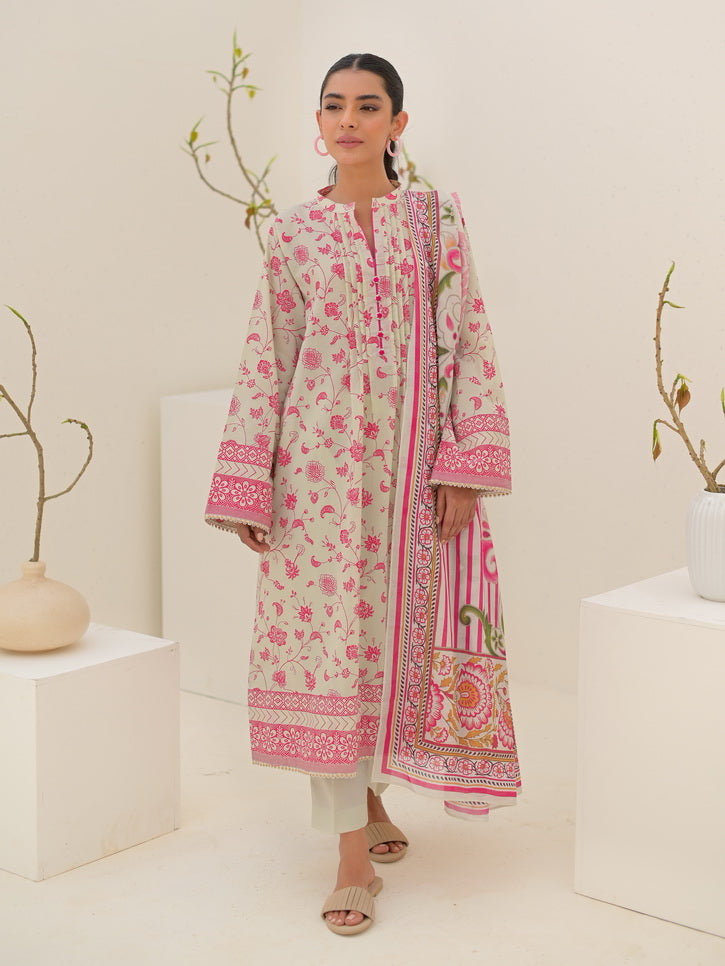 Zellbury Unstitched Printed Lawn 3 Piece Suit WUS23X30138