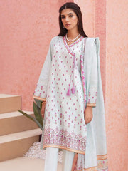 Zellbury Unstitched Printed Lawn 3Piece Suit WUS23X30145