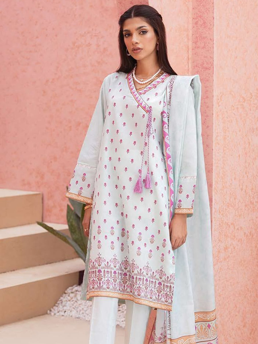 Zellbury Unstitched Printed Lawn 3Piece Suit WUS23X30145