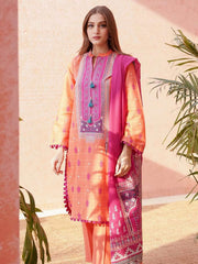 Zellbury Unstitched Printed Lawn 3Piece Suit WUS23X30149