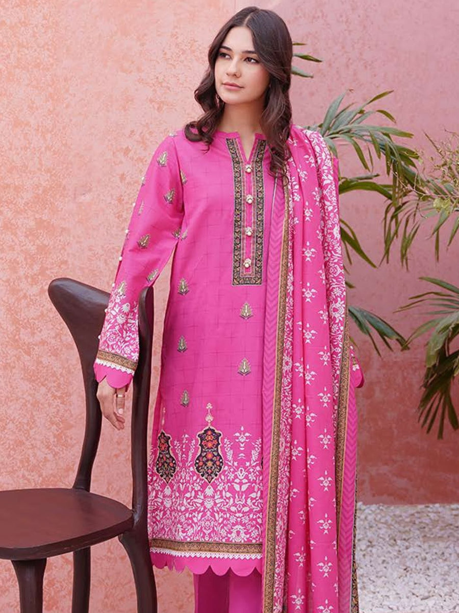 Zellbury Unstitched Printed Lawn 3Piece Suit WUS23X30160