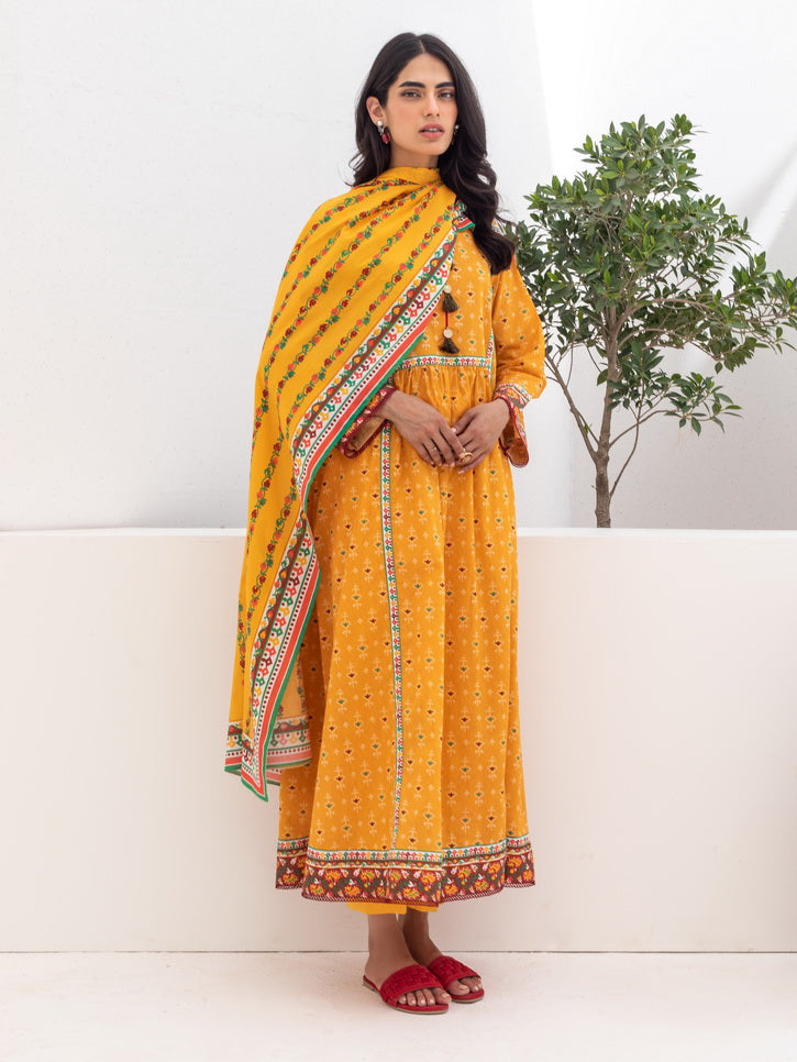 Zellbury Unstitched Printed Lawn 3 Piece Suit WUS23X30201