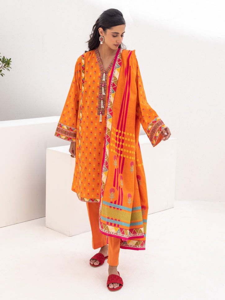 Zellbury Unstitched Printed Lawn 3 Piece Suit WUS23X30205