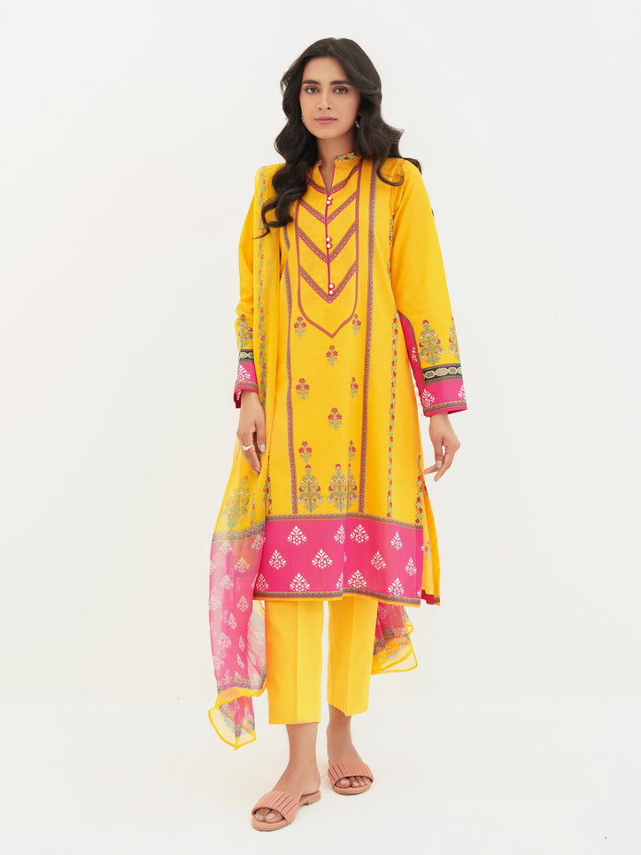 Zellbury Unstitched Printed Lawn 3 Piece Suit WUS23X30224
