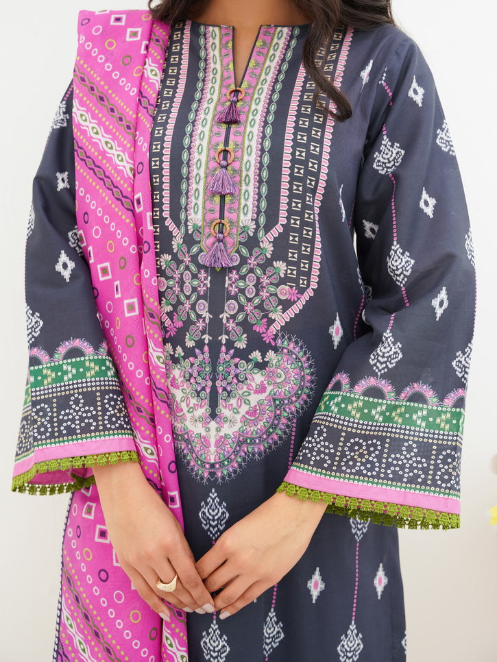 Zellbury Unstitched Printed Lawn 3 Piece Suit WUS23X30229