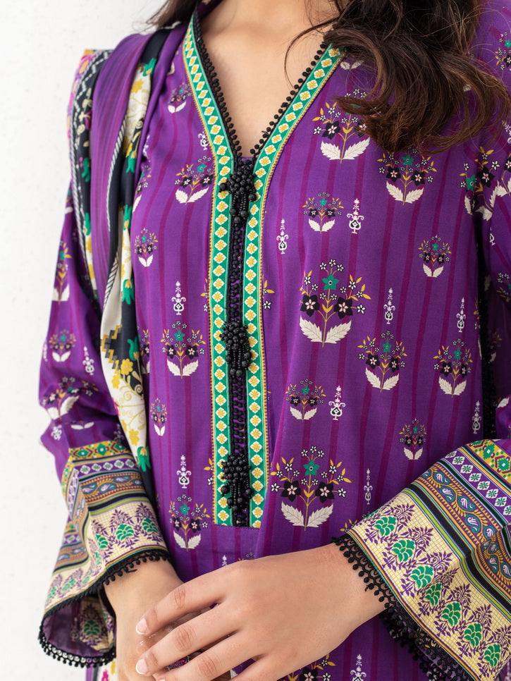 Zellbury Unstitched Printed Lawn 3 Piece Suit WUS23X30232