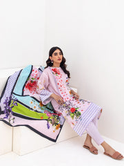 Zellbury Unstitched Printed Lawn 3 Piece Suit WUS23X30239