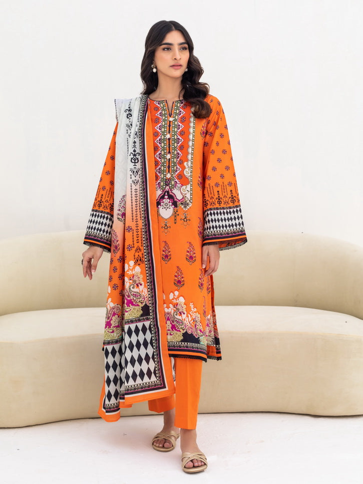 Zellbury Unstitched Printed Lawn 3 Piece Suit WUS23X30241