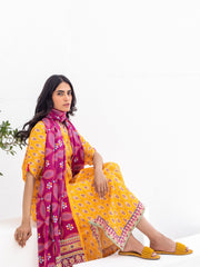 Zellbury Unstitched Printed Lawn 3 Piece Suit WUS23X30245